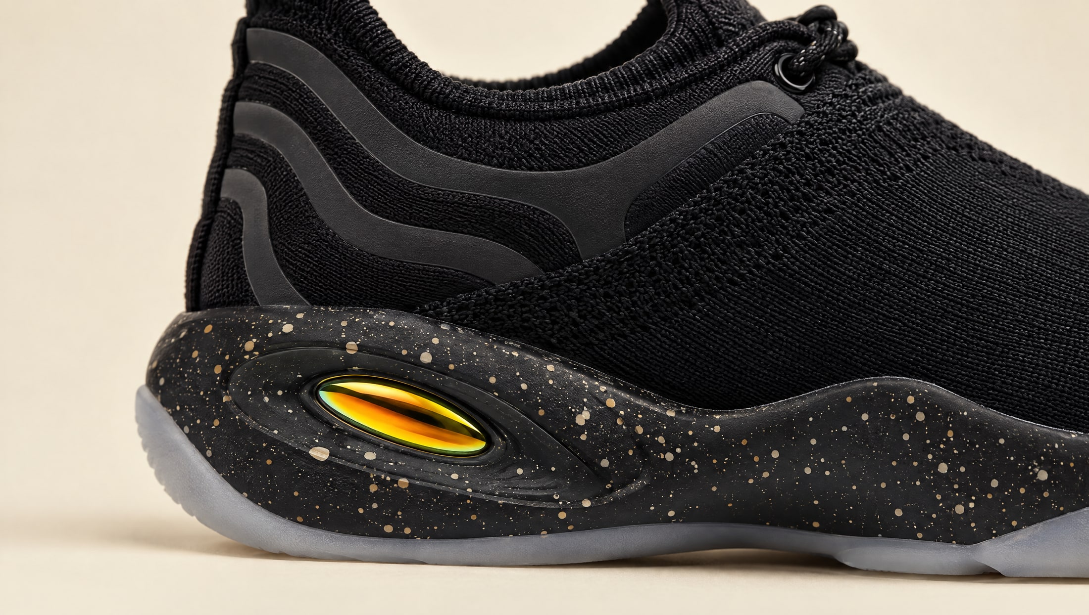 Illustrative 741 campaign image: shoe material detail